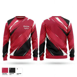 Crew Neck Sweatshirt, Maine Lynx, Baseball, Teamtime, Team time, sublimation, custom sports apparel, team uniforms, spirit wear, spiritwear, sports uniforms, custom shirts, team store, custom team store, fundraiser sports, apparel fundraiser