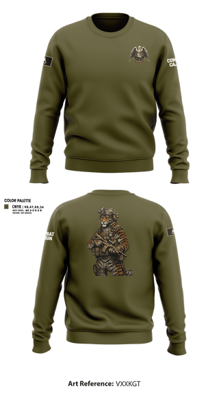 Crew Neck Sweatshirt, Louisiana State Guard, Army, Teamtime, Team time, sublimation, custom sports apparel, team uniforms, spirit wear, spiritwear, sports uniforms, custom shirts, team store, custom team store, fundraiser sports, apparel fundraiser