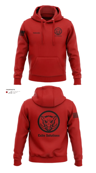 Hoodie, Exile Solutions, Police, Teamtime, Team time, sublimation, custom sports apparel, team uniforms, spirit wear, spiritwear, sports uniforms, custom shirts, team store, custom team store, fundraiser sports, apparel fundraiser