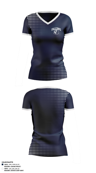 Womens Short Sleeve Vneck Shirt, Frontier School of Excellence Basketball, Men's Basketball, Teamtime, Team time, sublimation, custom sports apparel, team uniforms, spirit wear, spiritwear, sports uniforms, custom shirts, team store, custom team store, fundraiser sports, apparel fundraiser