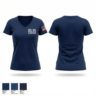 Womens Short Sleeve Vneck Shirt, Del Rio police department, Police, Teamtime, Team time, sublimation, custom sports apparel, team uniforms, spirit wear, spiritwear, sports uniforms, custom shirts, team store, custom team store, fundraiser sports, apparel fundraiser