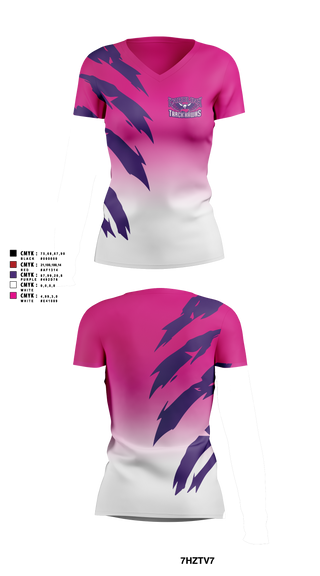Womens Short Sleeve Vneck Shirt, Carolina Track Hawks, Track & Field, Teamtime, Team time, sublimation, custom sports apparel, team uniforms, spirit wear, spiritwear, sports uniforms, custom shirts, team store, custom team store, fundraiser sports, apparel fundraiser