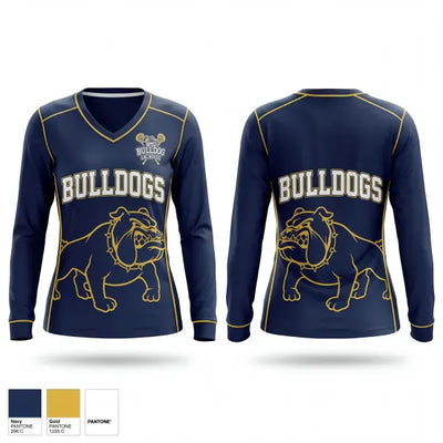 West Albany Bulldogs 38945796 Women's Long Sleeve V-neck Shirt - 1