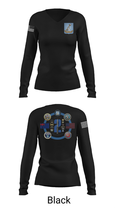 AMSP Sem 2 60045387 Women's Long Sleeve V-neck Shirt - 37
