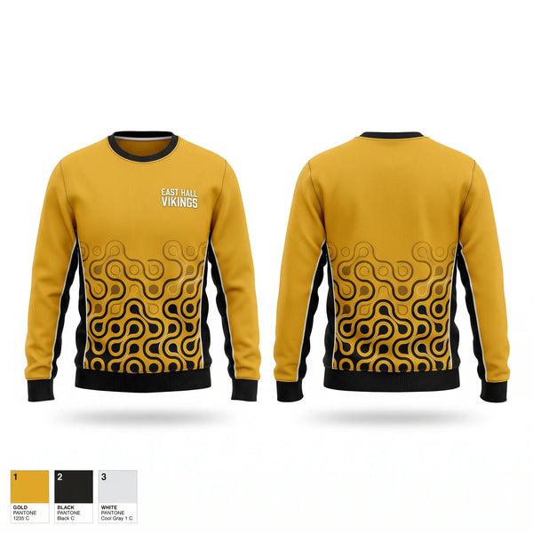 Crew Neck Sweatshirt, East Hall Vikings, Softball, Teamtime, Team time, sublimation, custom sports apparel, team uniforms, spirit wear, spiritwear, sports uniforms, custom shirts, team store, custom team store, fundraiser sports, apparel fundraiser