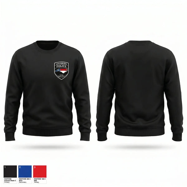 Crew Neck Sweatshirt, Louisburg Police Department, Police, Teamtime, Team time, sublimation, custom sports apparel, team uniforms, spirit wear, spiritwear, sports uniforms, custom shirts, team store, custom team store, fundraiser sports, apparel fundraiser