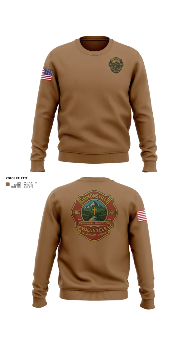 Crew Neck Sweatshirt, Simmonsville VFD, , Teamtime, Team time, sublimation, custom sports apparel, team uniforms, spirit wear, spiritwear, sports uniforms, custom shirts, team store, custom team store, fundraiser sports, apparel fundraiser