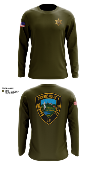 Long Sleeve Performance Shirt, Pickens County Sheriff’s Office, Police, Teamtime, Team time, sublimation, custom sports apparel, team uniforms, spirit wear, spiritwear, sports uniforms, custom shirts, team store, custom team store, fundraiser sports, apparel fundraiser