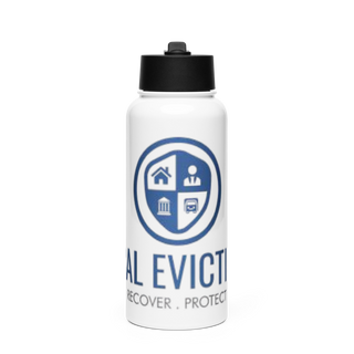 Local Evictions LLC Stainless Steel Water Bottle with a Straw Lid