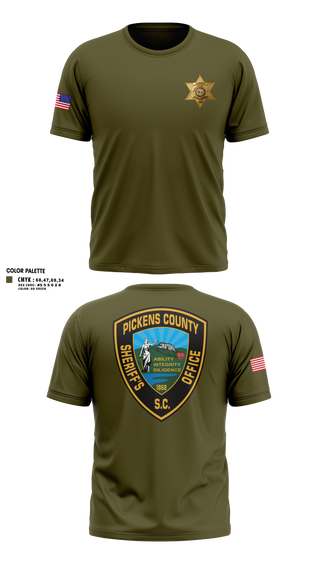 Old School Cotton Feel Shirt, Pickens County Sheriff’s Office, Police, Teamtime, Team time, sublimation, custom sports apparel, team uniforms, spirit wear, spiritwear, sports uniforms, custom shirts, team store, custom team store, fundraiser sports, apparel fundraiser