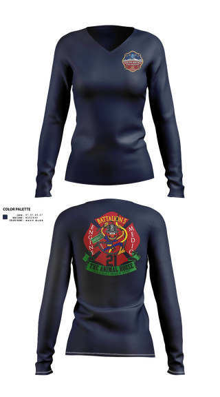 Womens Long Sleeve Vneck Shirt, The animal house, Fire Department, Teamtime, Team time, sublimation, custom sports apparel, team uniforms, spirit wear, spiritwear, sports uniforms, custom shirts, team store, custom team store, fundraiser sports, apparel fundraiser