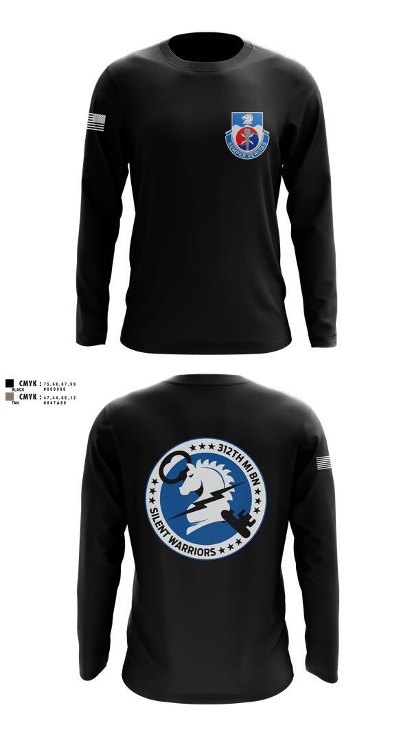 Long Sleeve Performance Shirt, 312th Military Intelligence Battalion, , Teamtime, Team time, sublimation, custom sports apparel, team uniforms, spirit wear, spiritwear, sports uniforms, custom shirts, team store, custom team store, fundraiser sports, apparel fundraiser