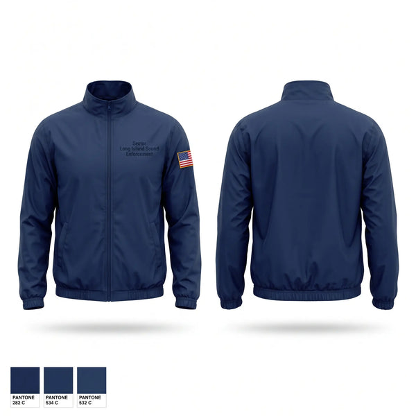 Windbreaker, Sector Long Island Sound Enforcement, Coast Guard, Teamtime, Team time, sublimation, custom sports apparel, team uniforms, spirit wear, spiritwear, sports uniforms, custom shirts, team store, custom team store, fundraiser sports, apparel fundraiser