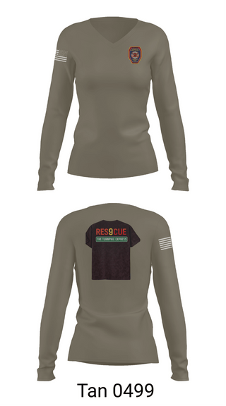 Womens Long Sleeve Vneck Shirt, Ridgebury Fire Department, Fire Department, Teamtime, Team time, sublimation, custom sports apparel, team uniforms, spirit wear, spiritwear, sports uniforms, custom shirts, team store, custom team store, fundraiser sports, apparel fundraiser