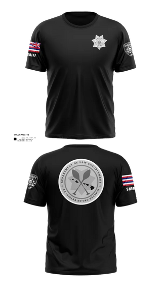Short Sleeve Performance Shirt, Hawai’i Department of Law Enforcement- Sheriff Division, Police, Teamtime, Team time, sublimation, custom sports apparel, team uniforms, spirit wear, spiritwear, sports uniforms, custom shirts, team store, custom team store, fundraiser sports, apparel fundraiser