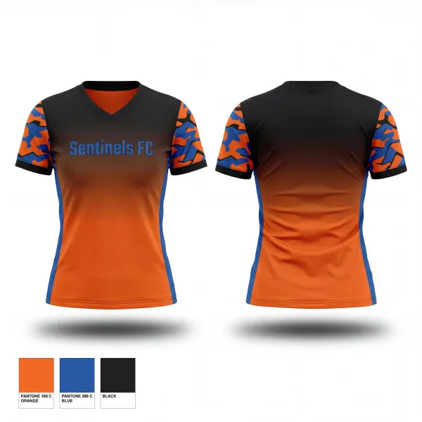 Womens Short Sleeve Vneck Shirt, Sentinels FC, Men's Soccer, Teamtime, Team time, sublimation, custom sports apparel, team uniforms, spirit wear, spiritwear, sports uniforms, custom shirts, team store, custom team store, fundraiser sports, apparel fundraiser