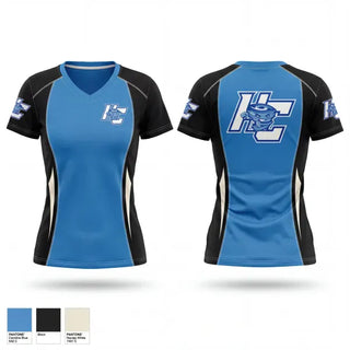 Womens Short Sleeve Vneck Shirt, Hampton County Track and Field, Track & Field, Teamtime, Team time, sublimation, custom sports apparel, team uniforms, spirit wear, spiritwear, sports uniforms, custom shirts, team store, custom team store, fundraiser sports, apparel fundraiser