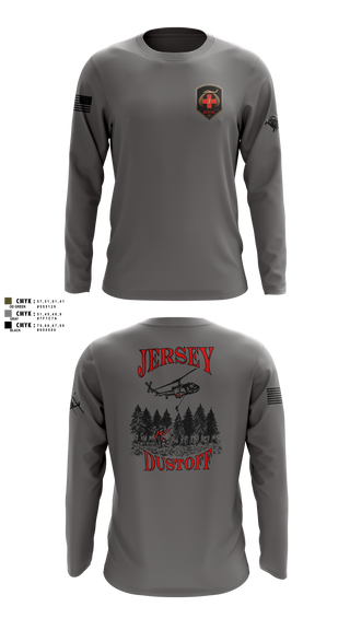 Long Sleeve Performance Shirt, 1-171 MEDEVAC Dustoff, National Guard, Teamtime, Team time, sublimation, custom sports apparel, team uniforms, spirit wear, spiritwear, sports uniforms, custom shirts, team store, custom team store, fundraiser sports, apparel fundraiser