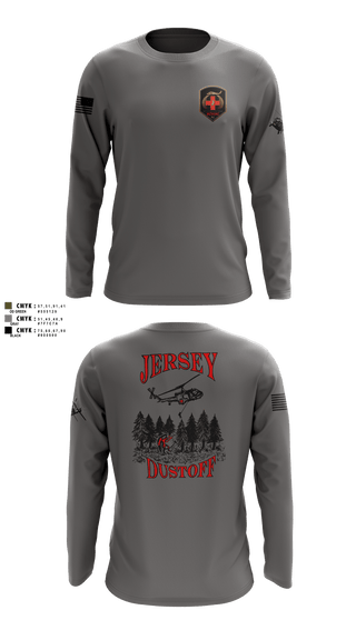 Long Sleeve Performance Shirt, 1-171 MEDEVAC Dustoff, National Guard, Teamtime, Team time, sublimation, custom sports apparel, team uniforms, spirit wear, spiritwear, sports uniforms, custom shirts, team store, custom team store, fundraiser sports, apparel fundraiser