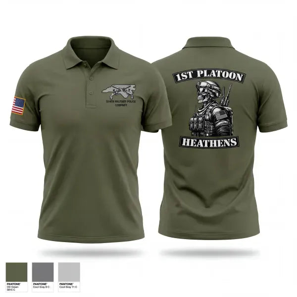 Short Sleeve Performance Polo, 514th MP CO, Army, Teamtime, Team time, sublimation, custom sports apparel, team uniforms, spirit wear, spiritwear, sports uniforms, custom shirts, team store, custom team store, fundraiser sports, apparel fundraiser