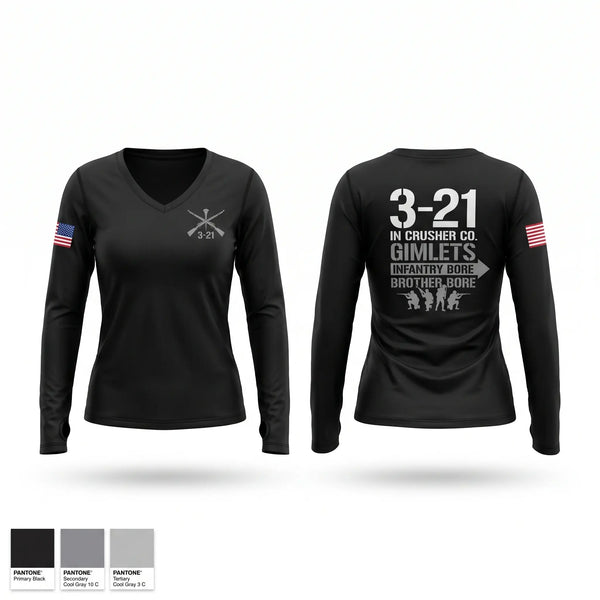Womens Long Sleeve Vneck Shirt, Crusher, Army, Teamtime, Team time, sublimation, custom sports apparel, team uniforms, spirit wear, spiritwear, sports uniforms, custom shirts, team store, custom team store, fundraiser sports, apparel fundraiser
