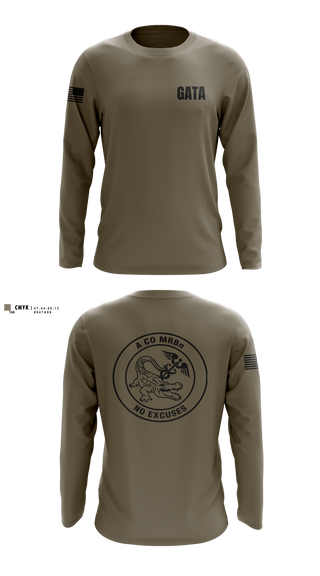 Long Sleeve Performance Shirt, MRBN- A Co, Army, Teamtime, Team time, sublimation, custom sports apparel, team uniforms, spirit wear, spiritwear, sports uniforms, custom shirts, team store, custom team store, fundraiser sports, apparel fundraiser