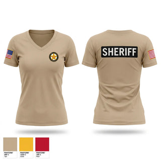 Womens Short Sleeve Vneck Shirt, Curry County Sheriff’s Office, Police, Teamtime, Team time, sublimation, custom sports apparel, team uniforms, spirit wear, spiritwear, sports uniforms, custom shirts, team store, custom team store, fundraiser sports, apparel fundraiser