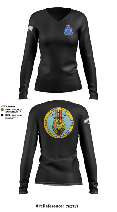 60 LRS 51747524 Women's Long Sleeve V-neck Shirt - 3