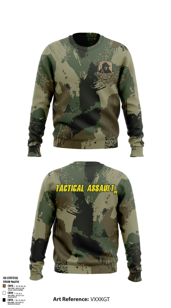 Crew Neck Sweatshirt, Death Squad Actual, E-Sports, Teamtime, Team time, sublimation, custom sports apparel, team uniforms, spirit wear, spiritwear, sports uniforms, custom shirts, team store, custom team store, fundraiser sports, apparel fundraiser
