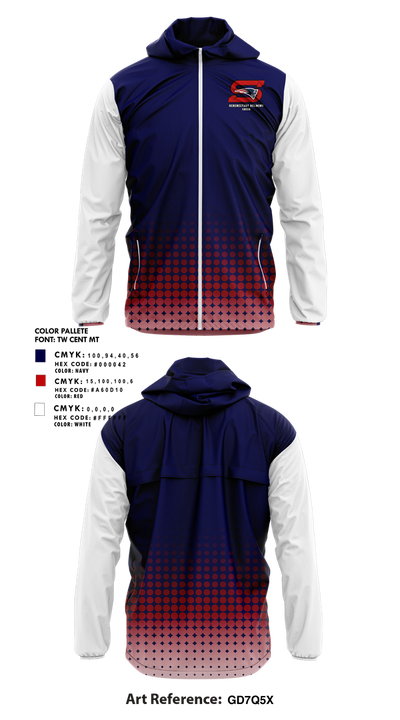 Schenectady Belmont Football & Cheer 31976871 Windbreaker - 2