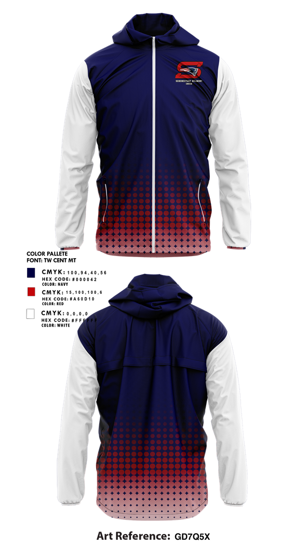 Windbreaker, Schenectady Belmont Football & Cheer, , Teamtime, Team time, sublimation, custom sports apparel, team uniforms, spirit wear, spiritwear, sports uniforms, custom shirts, team store, custom team store, fundraiser sports, apparel fundraiser