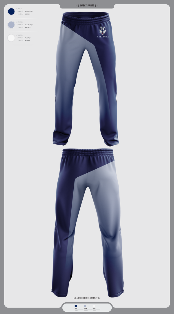 Sweatpants, Westbury Cross Country Huskies, Cross Country, Teamtime, Team time, sublimation, custom sports apparel, team uniforms, spirit wear, spiritwear, sports uniforms, custom shirts, team store, custom team store, fundraiser sports, apparel fundraiser