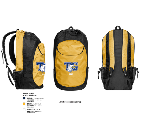 Gear Bag, Totino-Grace Golf, Golf, Teamtime, Team time, sublimation, custom sports apparel, team uniforms, spirit wear, spiritwear, sports uniforms, custom shirts, team store, custom team store, fundraiser sports, apparel fundraiser