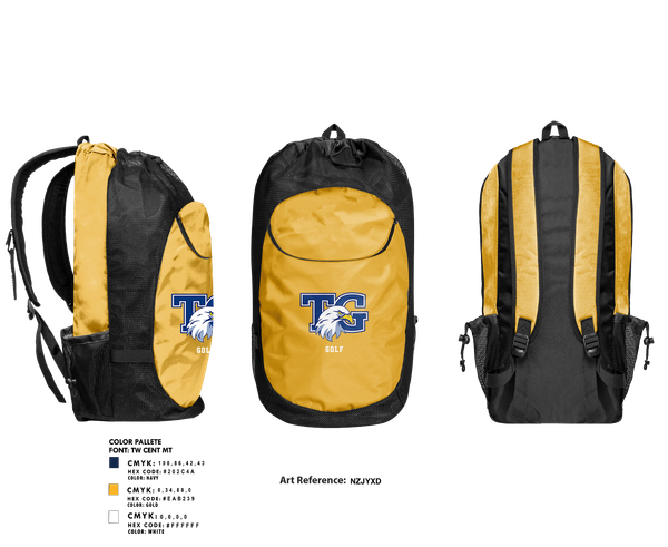 Gear Bag, Totino-Grace Golf, Golf, Teamtime, Team time, sublimation, custom sports apparel, team uniforms, spirit wear, spiritwear, sports uniforms, custom shirts, team store, custom team store, fundraiser sports, apparel fundraiser
