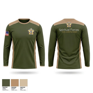 Long Sleeve Performance Shirt, Spiritual Forces The Lords Army, National Guard, Teamtime, Team time, sublimation, custom sports apparel, team uniforms, spirit wear, spiritwear, sports uniforms, custom shirts, team store, custom team store, fundraiser sports, apparel fundraiser