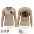 Lower Yoder fire Women's Long Sleeve V-neck Shirt - 1