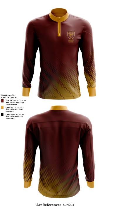 Hickory High School 60691793 Quarter Zip Jacket - 1