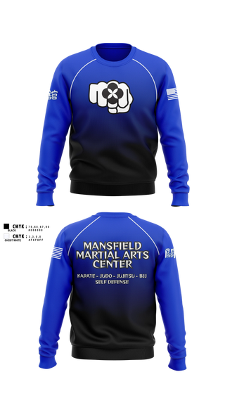 Crew Neck Sweatshirt, Mansfield Martial Arts Center, , Teamtime, Team time, sublimation, custom sports apparel, team uniforms, spirit wear, spiritwear, sports uniforms, custom shirts, team store, custom team store, fundraiser sports, apparel fundraiser