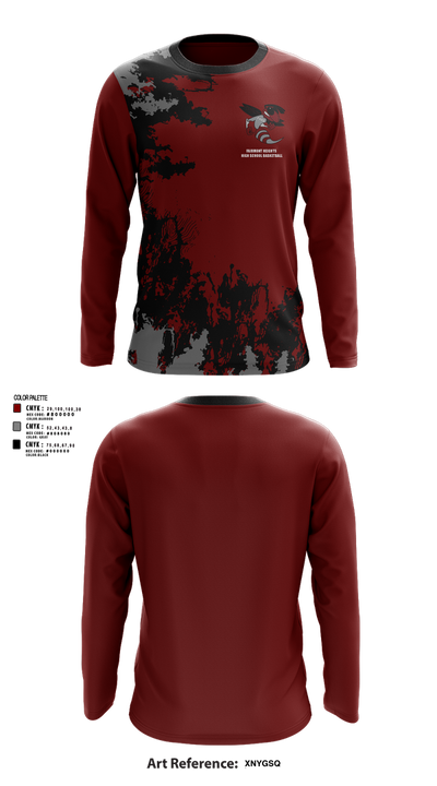 Fairmont Heights High School Basketball 2984774 Long Sleeve Performance Shirt 41