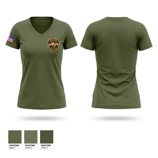 Womens Short Sleeve Vneck Shirt, Beeville Police Department, Police, Teamtime, Team time, sublimation, custom sports apparel, team uniforms, spirit wear, spiritwear, sports uniforms, custom shirts, team store, custom team store, fundraiser sports, apparel fundraiser