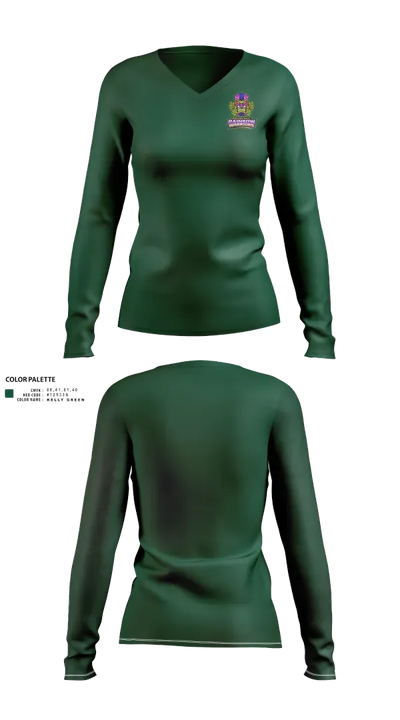 Polish Hill Rainbow Warriors 46803430 Women's Long Sleeve V-neck Shirt - 30