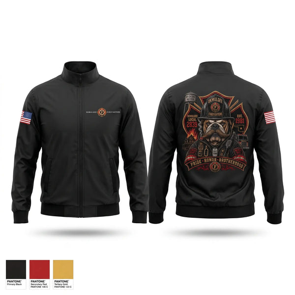 Windbreaker, Okmulgee Firefighters, Fire Department, Teamtime, Team time, sublimation, custom sports apparel, team uniforms, spirit wear, spiritwear, sports uniforms, custom shirts, team store, custom team store, fundraiser sports, apparel fundraiser