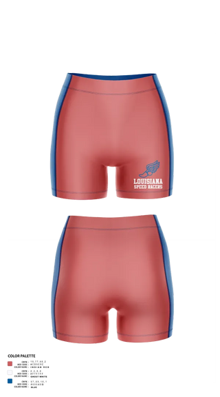 Womens Compression Shorts, Louisiana Speed Racers, Track & Field, Teamtime, Team time, sublimation, custom sports apparel, team uniforms, spirit wear, spiritwear, sports uniforms, custom shirts, team store, custom team store, fundraiser sports, apparel fundraiser