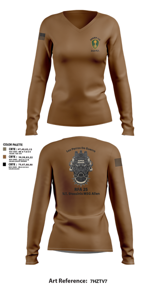 Womens Long Sleeve Vneck Shirt, 319th IEW, , Teamtime, Team time, sublimation, custom sports apparel, team uniforms, spirit wear, spiritwear, sports uniforms, custom shirts, team store, custom team store, fundraiser sports, apparel fundraiser