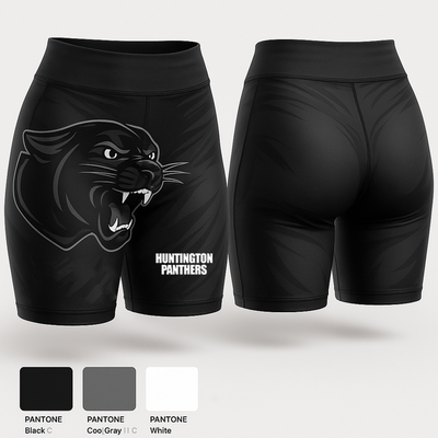 Huntington Junior High School Basketball 78559210 Women's Compression Shorts - 1