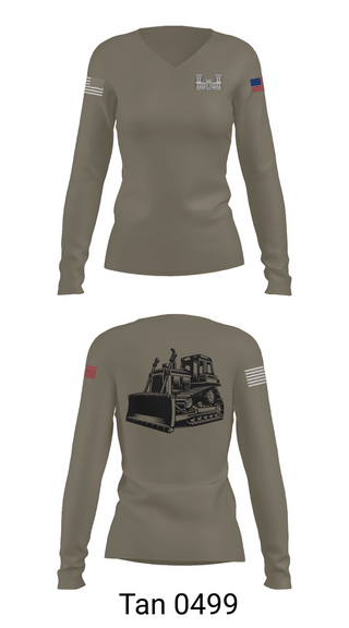 Womens Long Sleeve Vneck Shirt, A co 229th Heavy, , Teamtime, Team time, sublimation, custom sports apparel, team uniforms, spirit wear, spiritwear, sports uniforms, custom shirts, team store, custom team store, fundraiser sports, apparel fundraiser