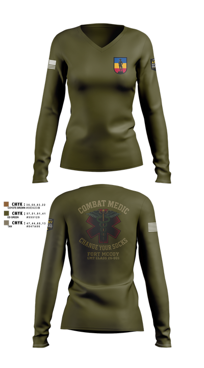 426 RTI 42306217 Women's Long Sleeve V-neck Shirt - 101