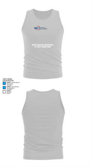 Tank Top, North Carolina Department of Adult Corrections, , Teamtime, Team time, sublimation, custom sports apparel, team uniforms, spirit wear, spiritwear, sports uniforms, custom shirts, team store, custom team store, fundraiser sports, apparel fundraiser