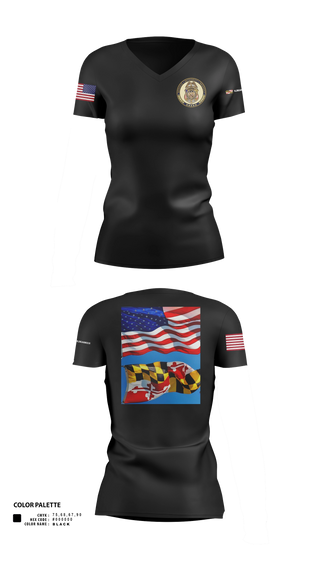 Womens Short Sleeve Vneck Shirt, Greenbelt police Charlie squad, Police, Teamtime, Team time, sublimation, custom sports apparel, team uniforms, spirit wear, spiritwear, sports uniforms, custom shirts, team store, custom team store, fundraiser sports, apparel fundraiser