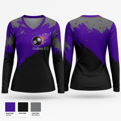 Maddens N.O.D. 59555681 Women's Long Sleeve V-neck Shirt - 1